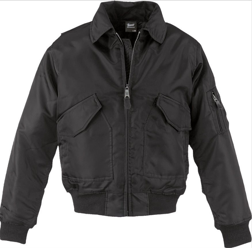 Brandit CWU Jacket Tactical  Bomber Flight Police Security Flyer Nylon Men Black