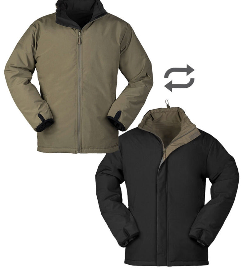 Mil-Tec reversible cold weather jacket, ranger green and black