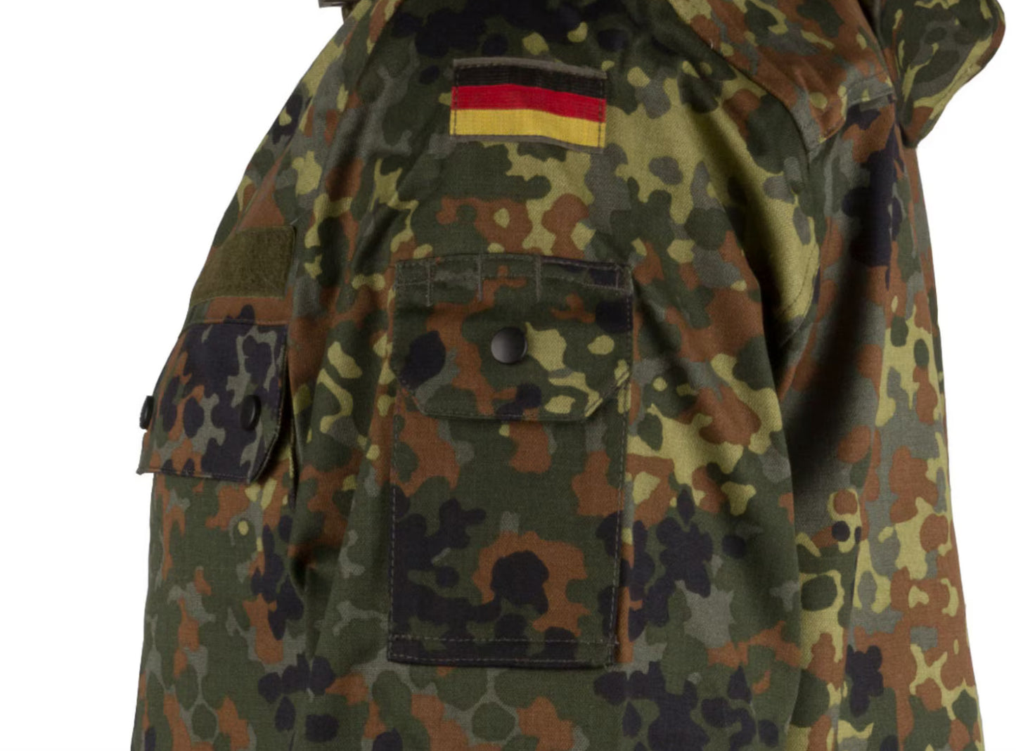 Original Bundeswehr BW Army Field Jacket Parka Military Issue Flecktarn Camo Used