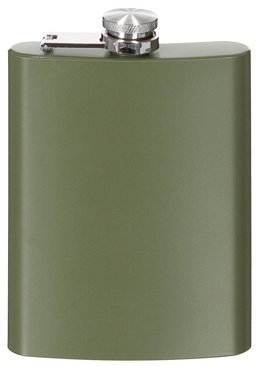 Fox Outdoor Hip Flask Stainless Steel Green 8 Oz