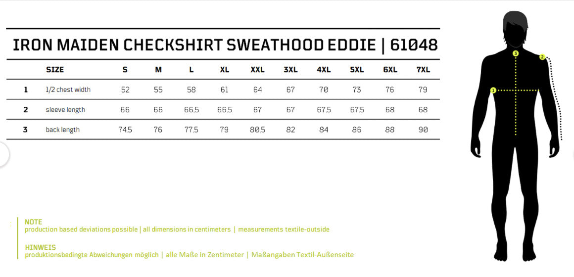 Brandit Iron Maiden Jacket Checkshirt Sweathood Eddy Sweater Black/Green