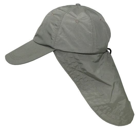 US Army Military Field Outdoor Cap Sahara OD Green Large Neck Guard
