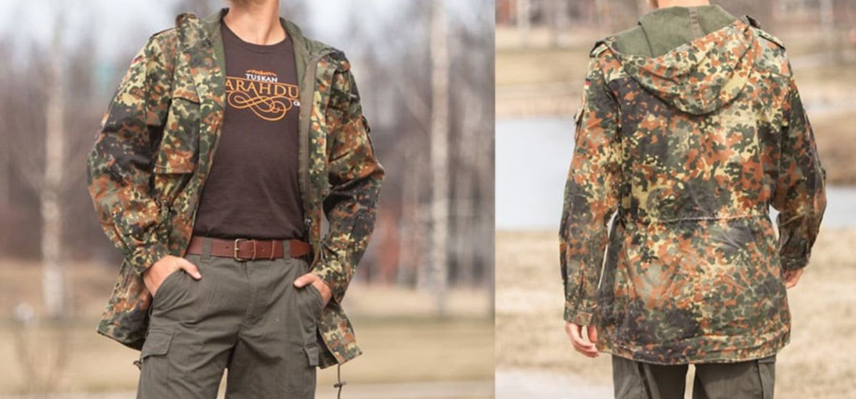 Original German Army Parka Without Lining Flecktarn – Used
