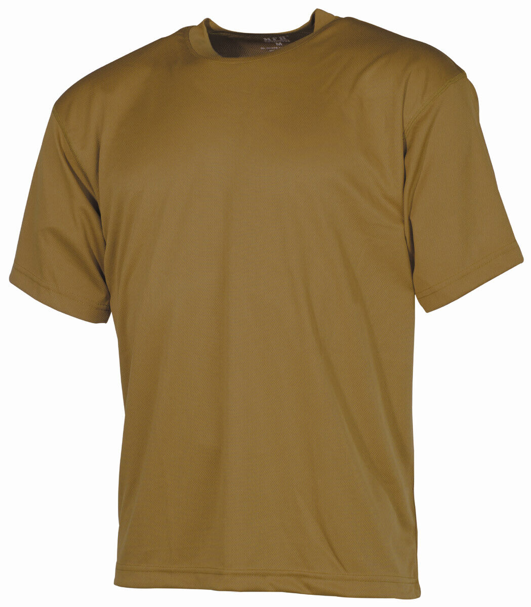 US Mens Tactical Combat T-Shirt Military Training Army Solider Coyote Tan