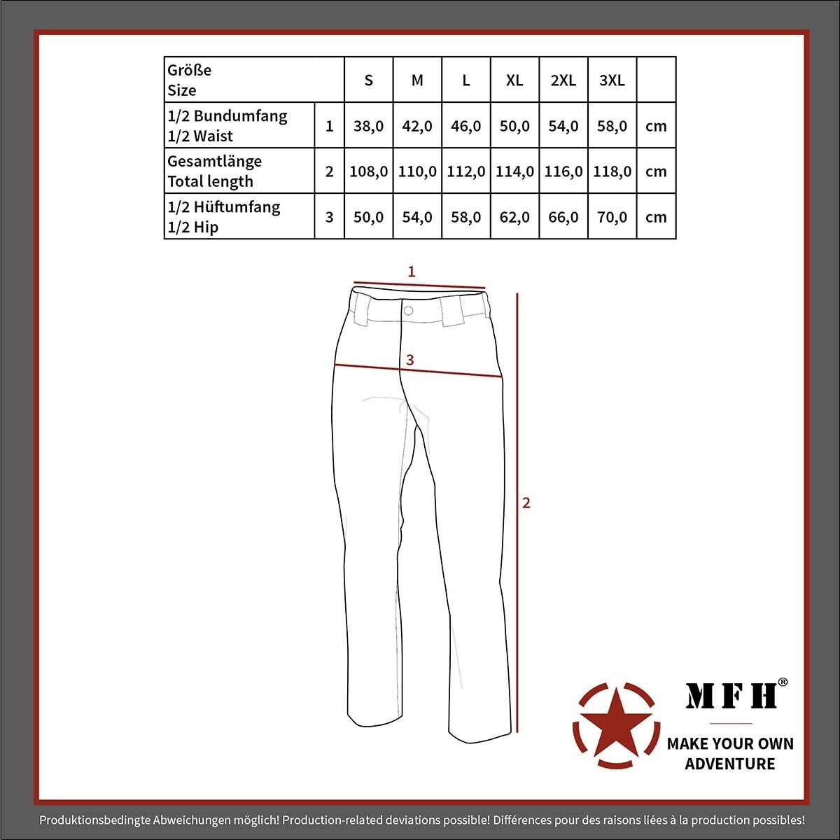 Outdoor Pants Trekking Softshell Allround OD Green Windproof Waterproof MFH