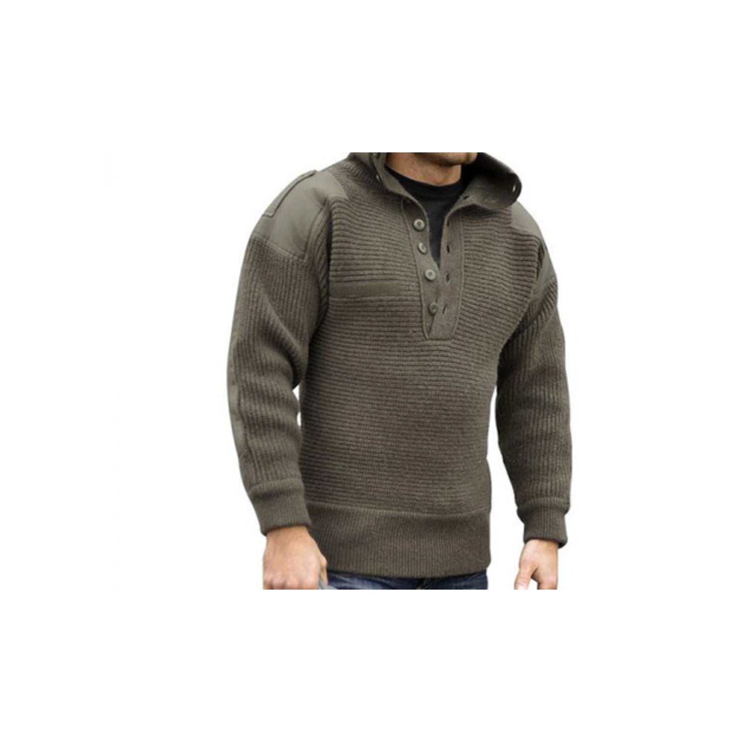 Original Austrian Army Military Alpine Sweater Pullover Knit  Wool NEW OD Green