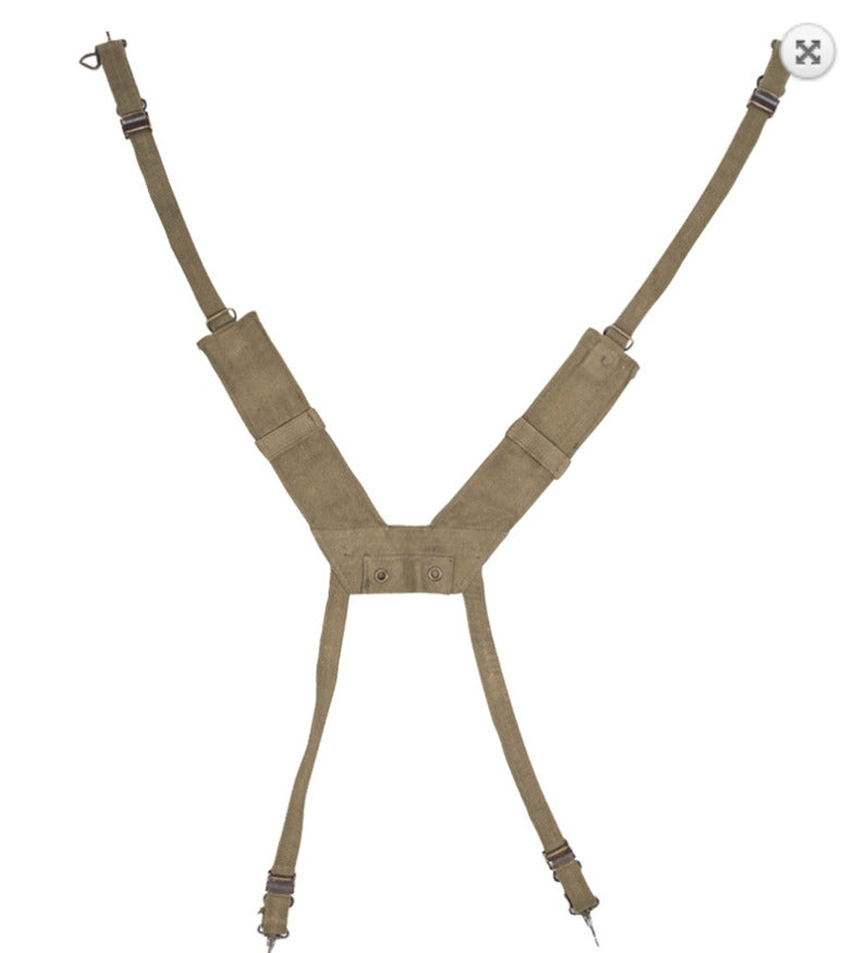 Original Belgian Army M56 Cotton Field Suspenders – Used