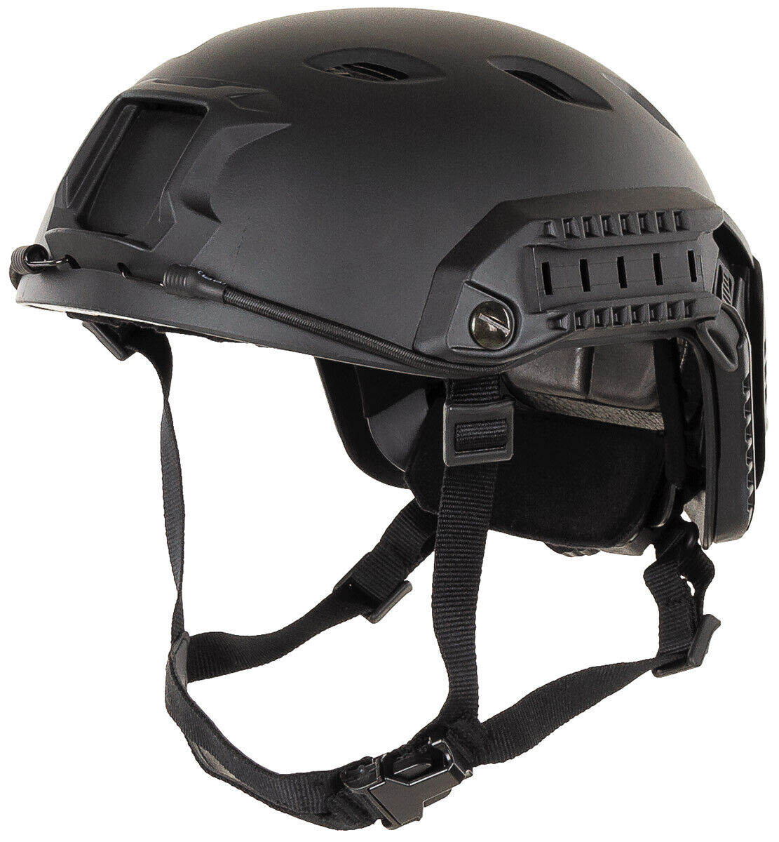 US FAST Paratrooper Combat Army Helmet Black Adjustable ABS Plastic Ventilated