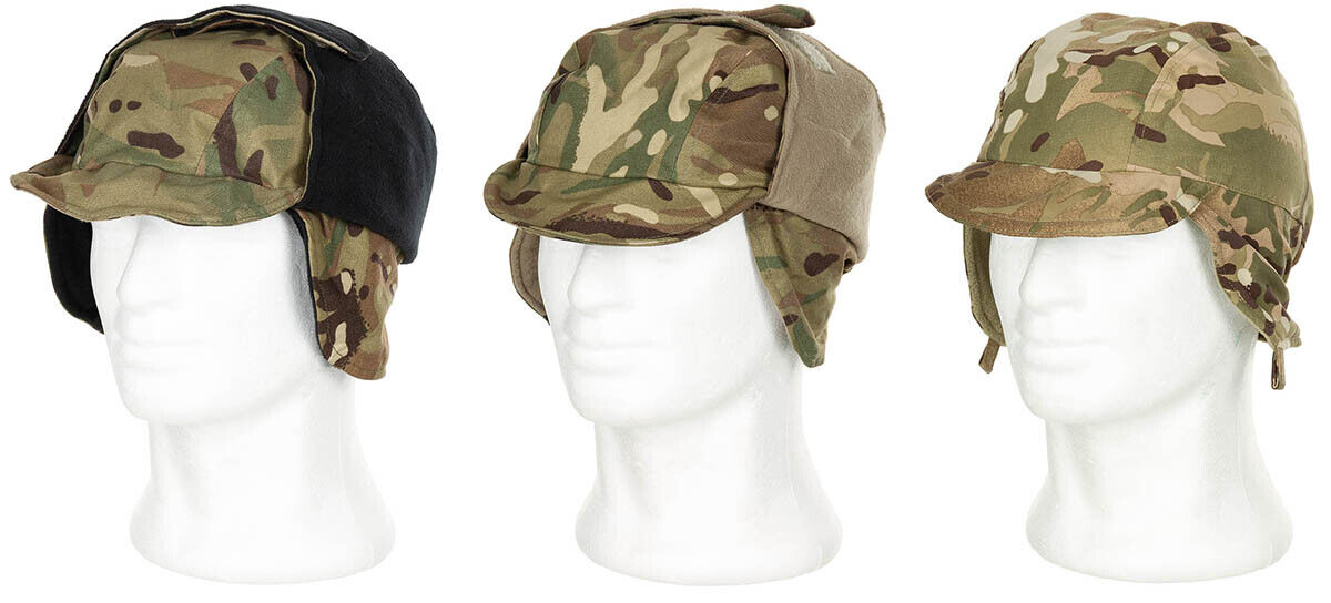 Original British Army Winter Cap Cold Weather Camo MTP – Used