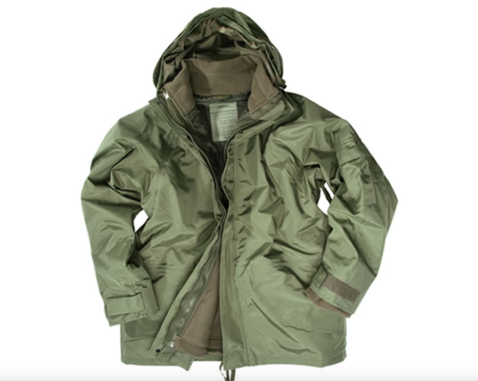 Mil-Tec Wet Weather Jacket with Fleece Liner Olive
