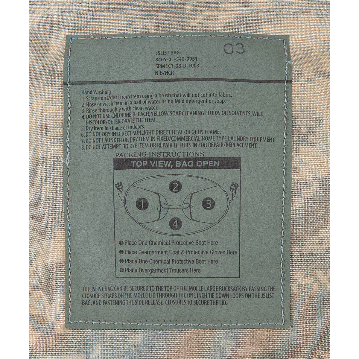 US Original Military Army Bag Combat Nuclear AT-Digital New