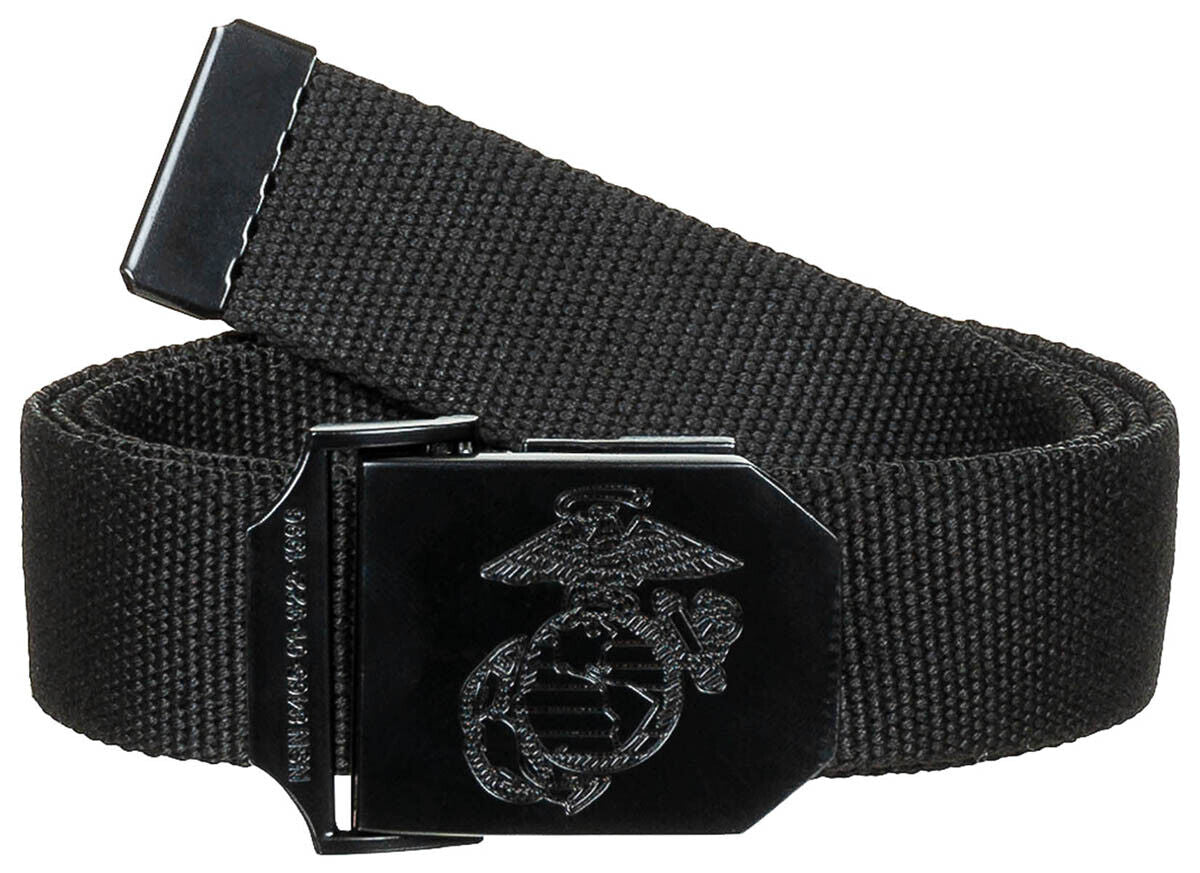 US Marines Corps Web Belt Up To 130cm Black