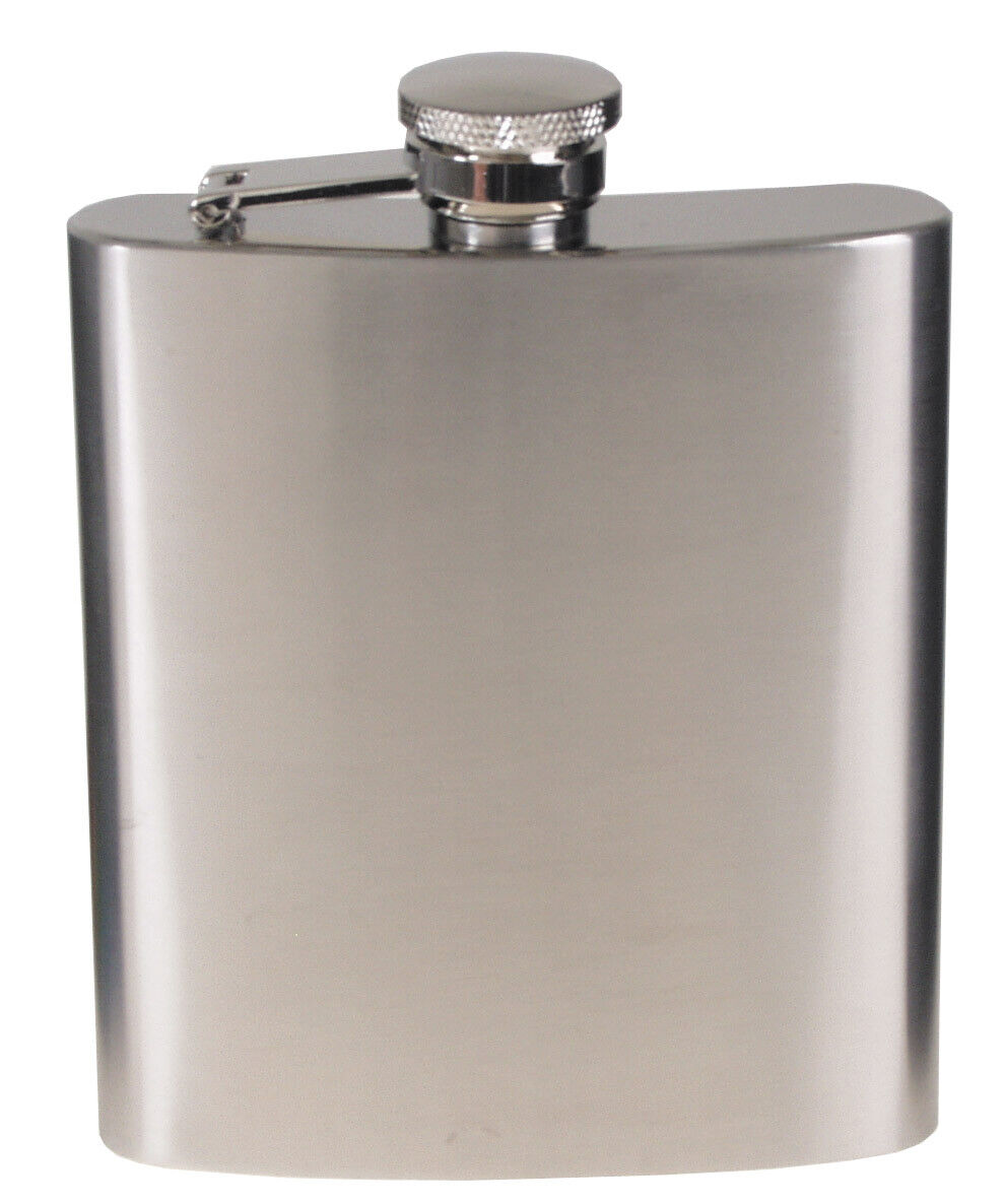 Fox Outdoor stainless steel hip flask in matt chrome