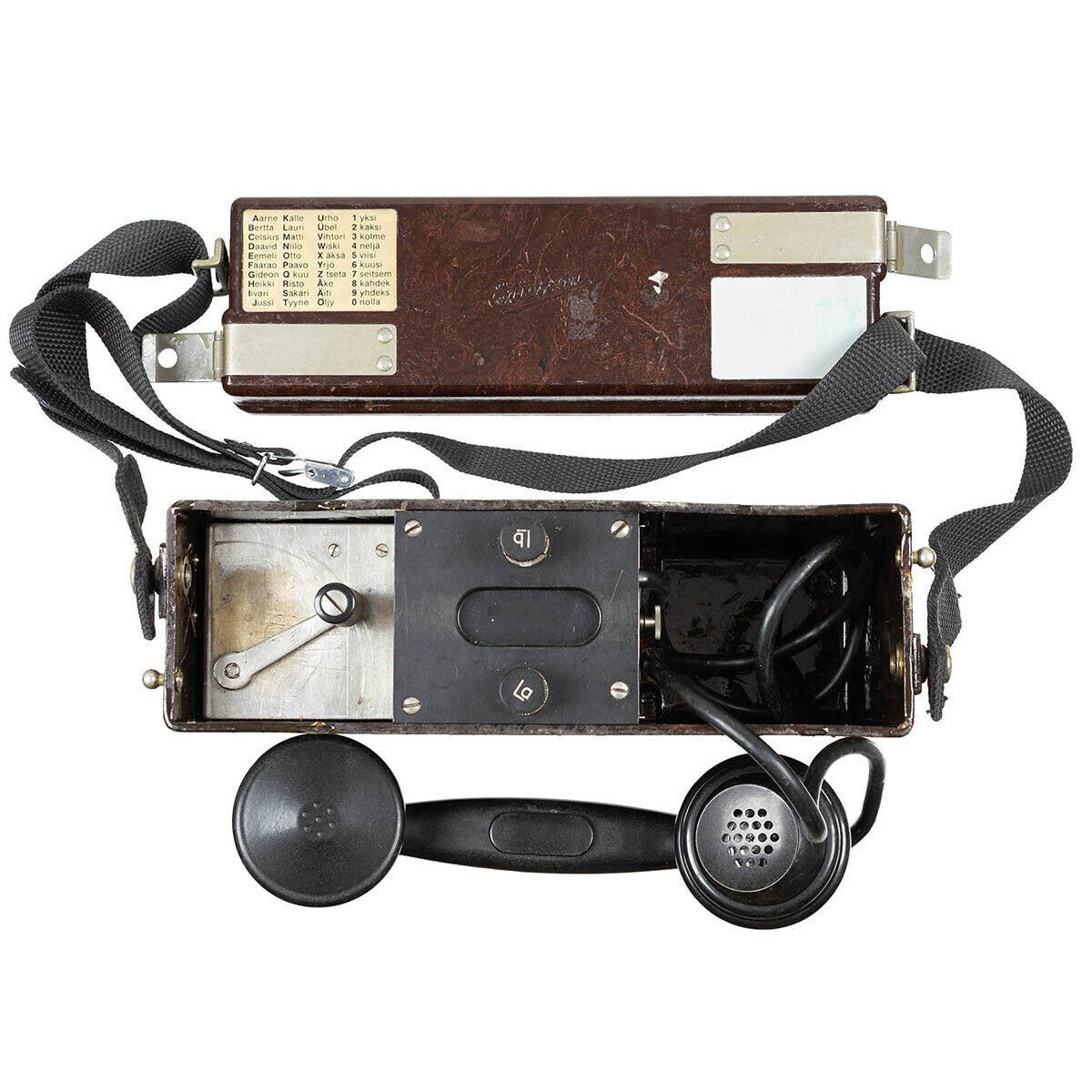 Original Vintage Finish Army Military Field Phone Used Ericsson