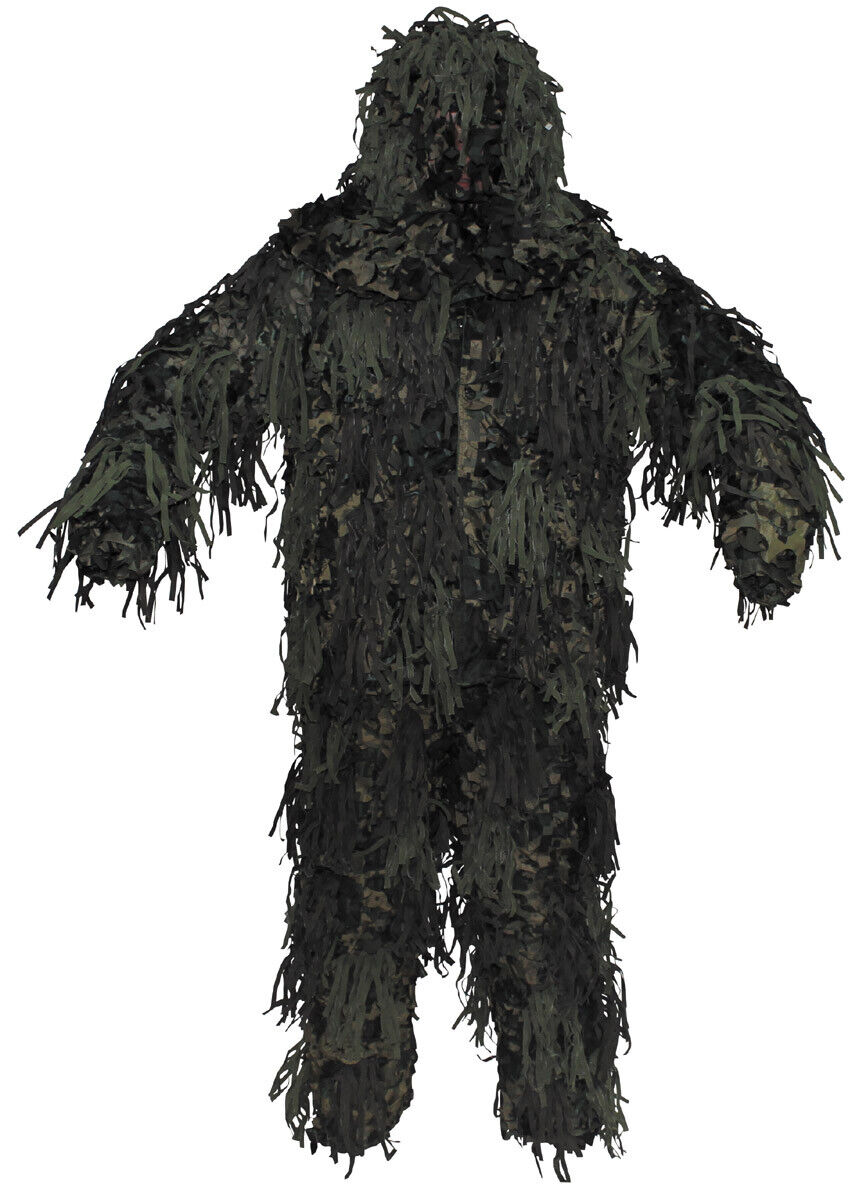 MFH Camo Suit Ghillie Jackal 3-D Body System Woodland