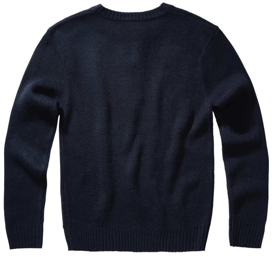 Brandit Military Army Pullover Fine Knit Outdoor Warm Sweater Black