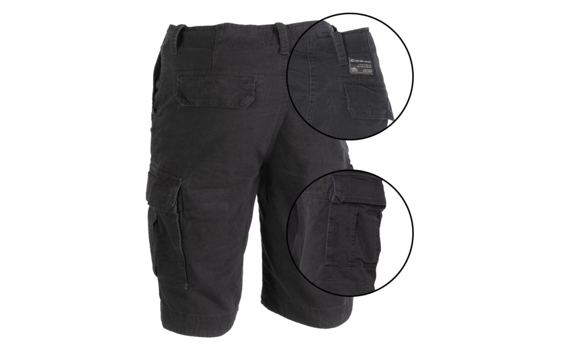 MIL-TEC US BDU Shorts Bermuda Army Patrol Outdoor Hunting Fishing Black Vintage