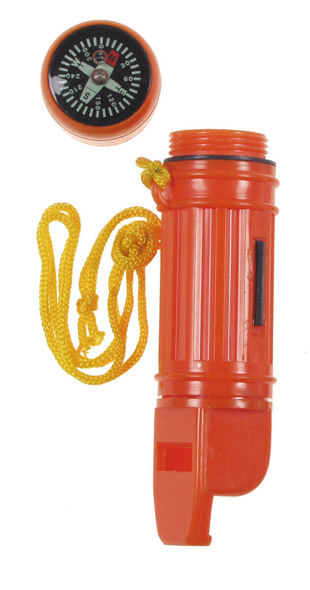 Emergency Kit 5 in 1 Waterproof Box Signal Whistle Fire Steel