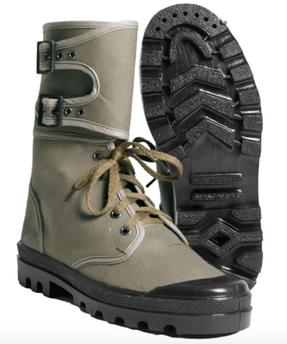 Mil-Tec French Canvas COM. Boots with Buckle Olive