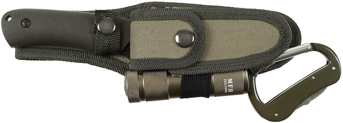 Outdoor Hunting Camping Compact Knife Set OD Green Plastic Handle Sheath