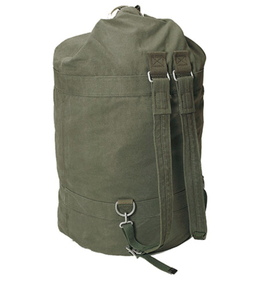 Original German Army Ger.lg Duffle Bag with Double Strap&lock – Used