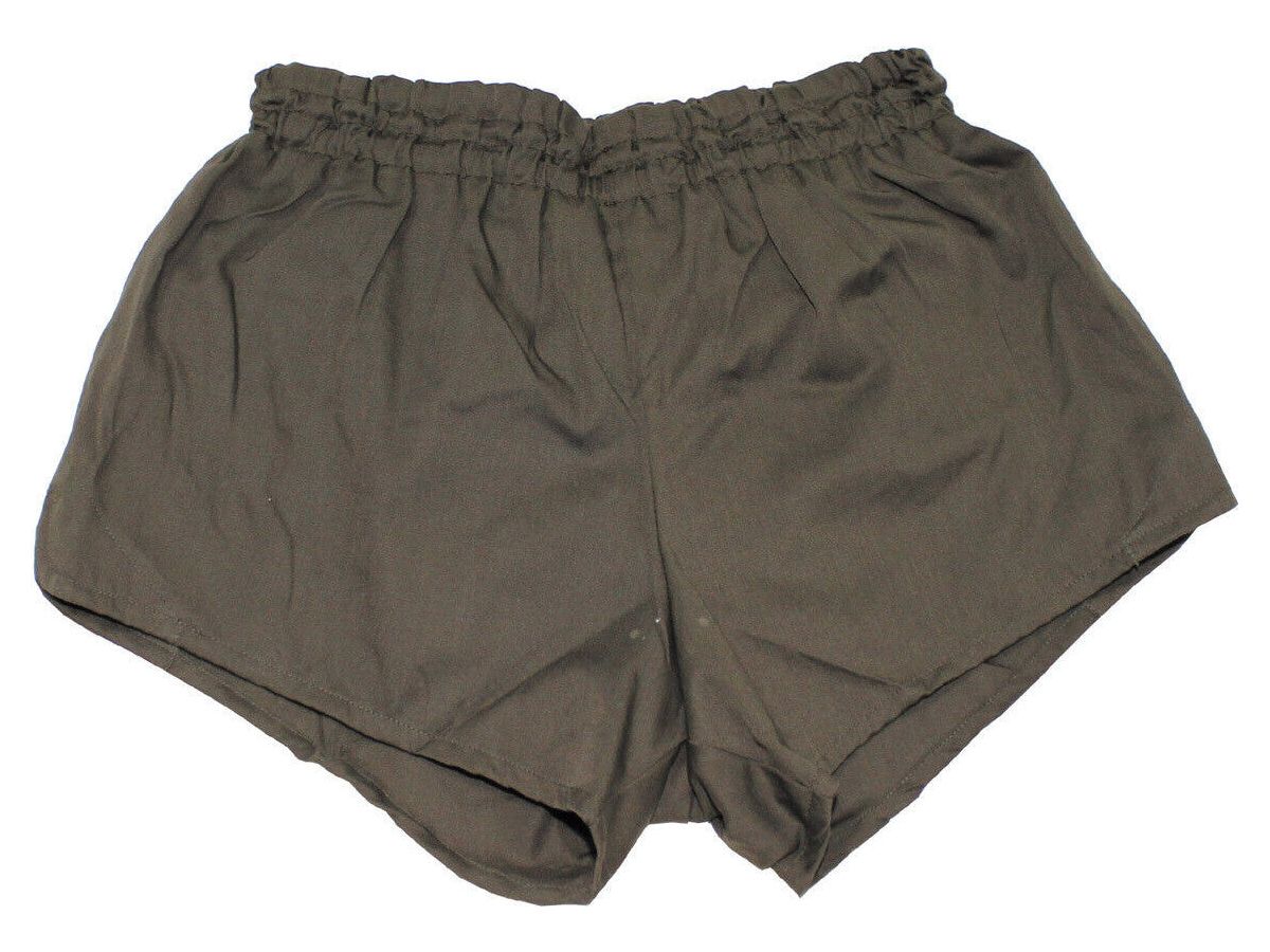 Original Austrian Military Sports Shorts With Inner Shorts OD Green New