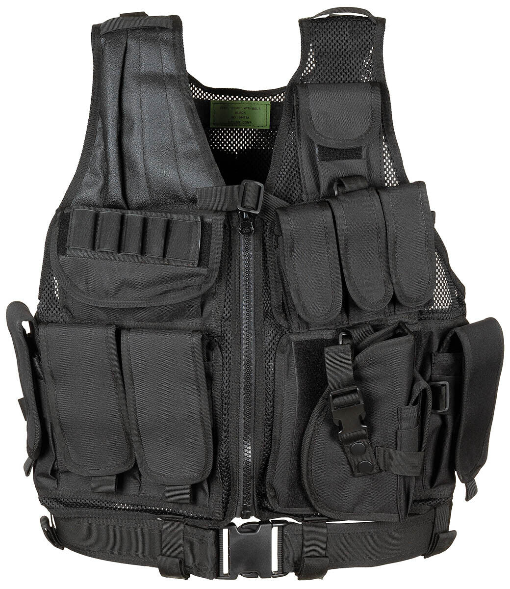 MFH Vest USMC with Belt Black