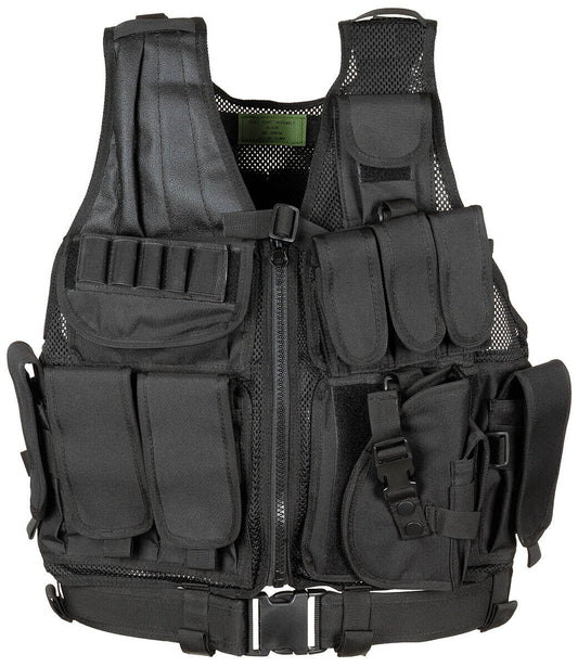 US Army Military Combat Vest USMC  With Belt Black Molle Adjustable One Size