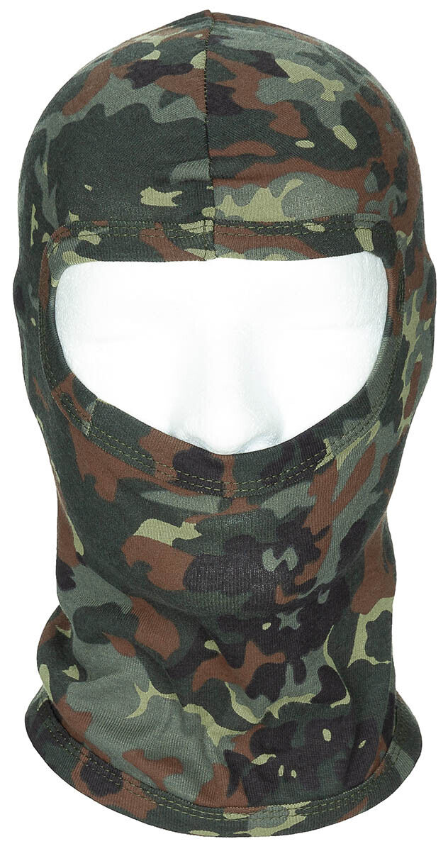 Face Mask Ski Winter Hat 1 One Hole Balaclava Hood Beanie Slit Thin BW Camo
