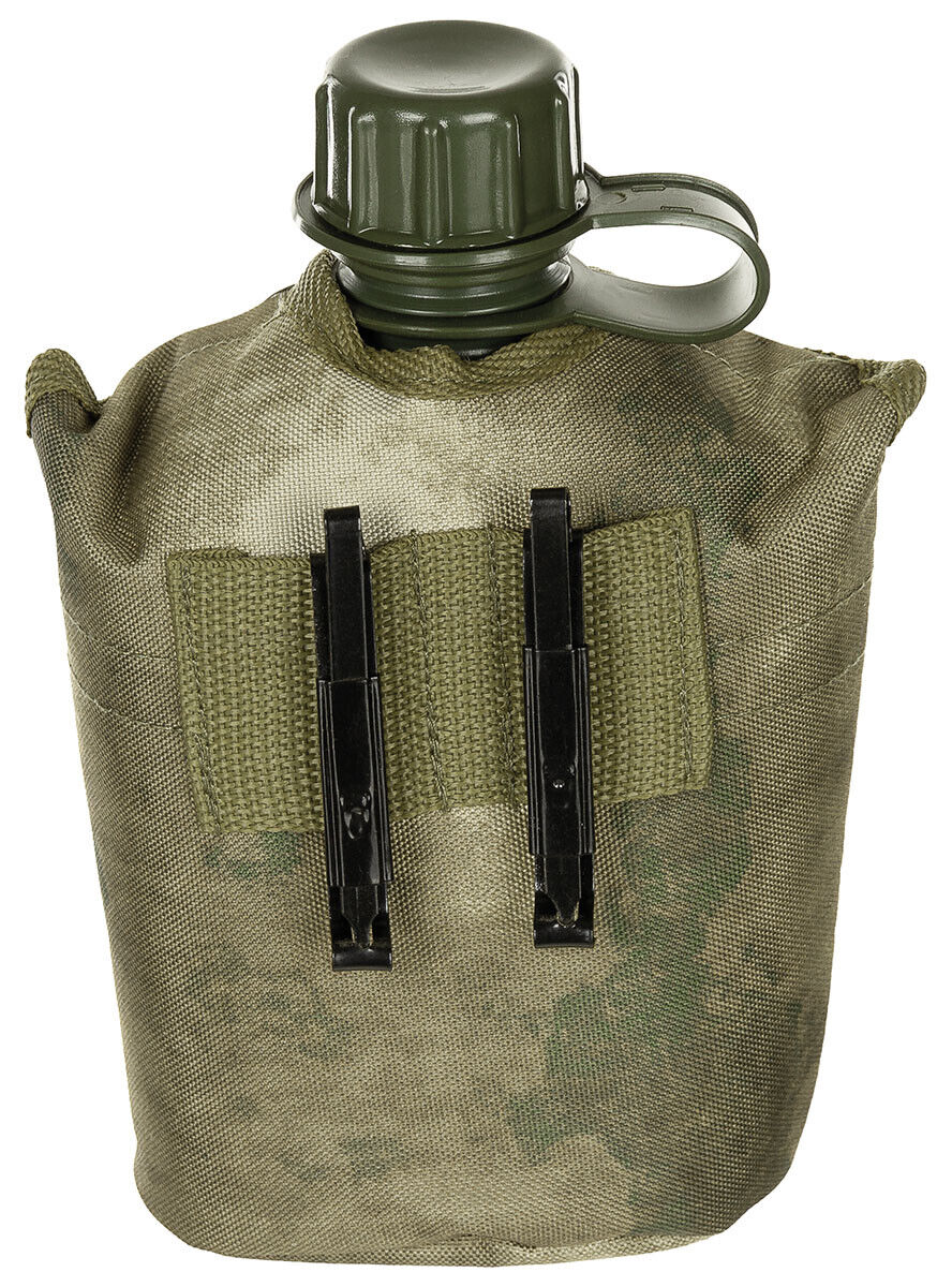 US Army Military Style Plastic Canteen 1L Cover  HDT-Camo FG BPA Free