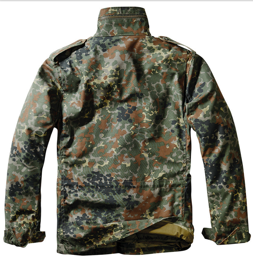 Brandit Jacket Parka Man Winter Military Camo Field Army M-65 Flecktarn