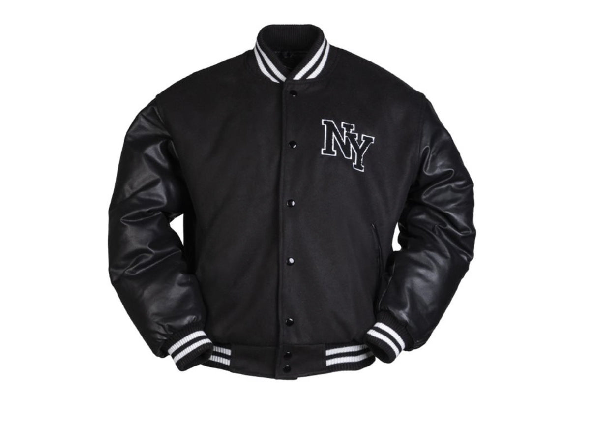 Mil-Tec Ny Baseball Jacket with Patch Black