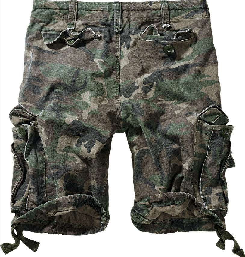 Brandit Urban Vintage Shorts Mens Army Style Military Combat Cargo Woodland