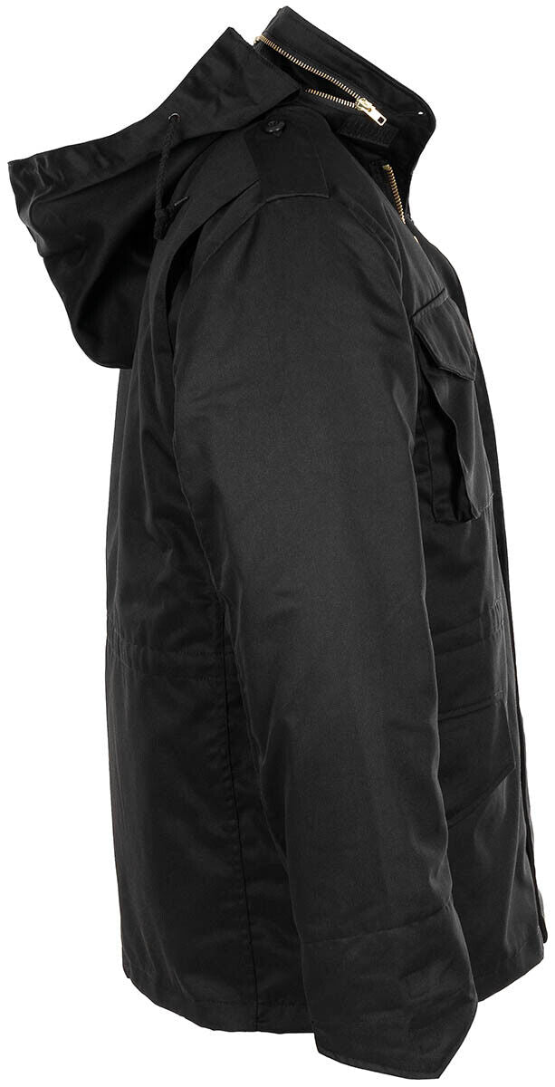 MFH US Field Jacket M65 with Detachable. Quilted Lining Black