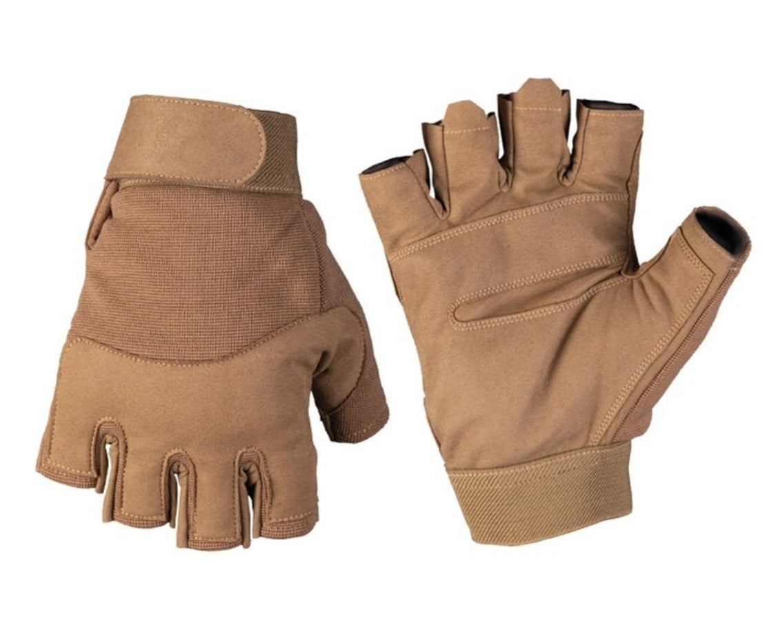 Army Style Military Action Fingerless Gloves Tactical Protection Combat Coyote