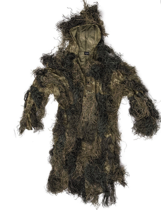 Military Ghillie Parka Suit Sniper Recon Outdoor Hunting Fire-Retardant Woodland