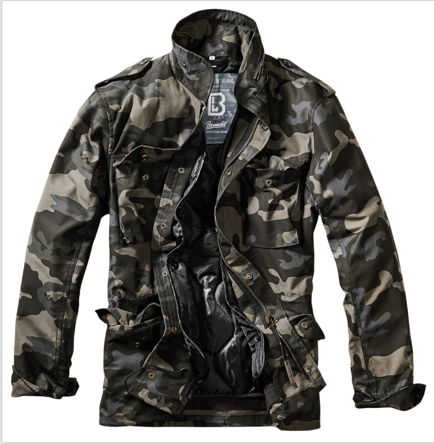 Brandit Jacket Parka Man Winter Military Camo Field Army M-65 Dark Camo