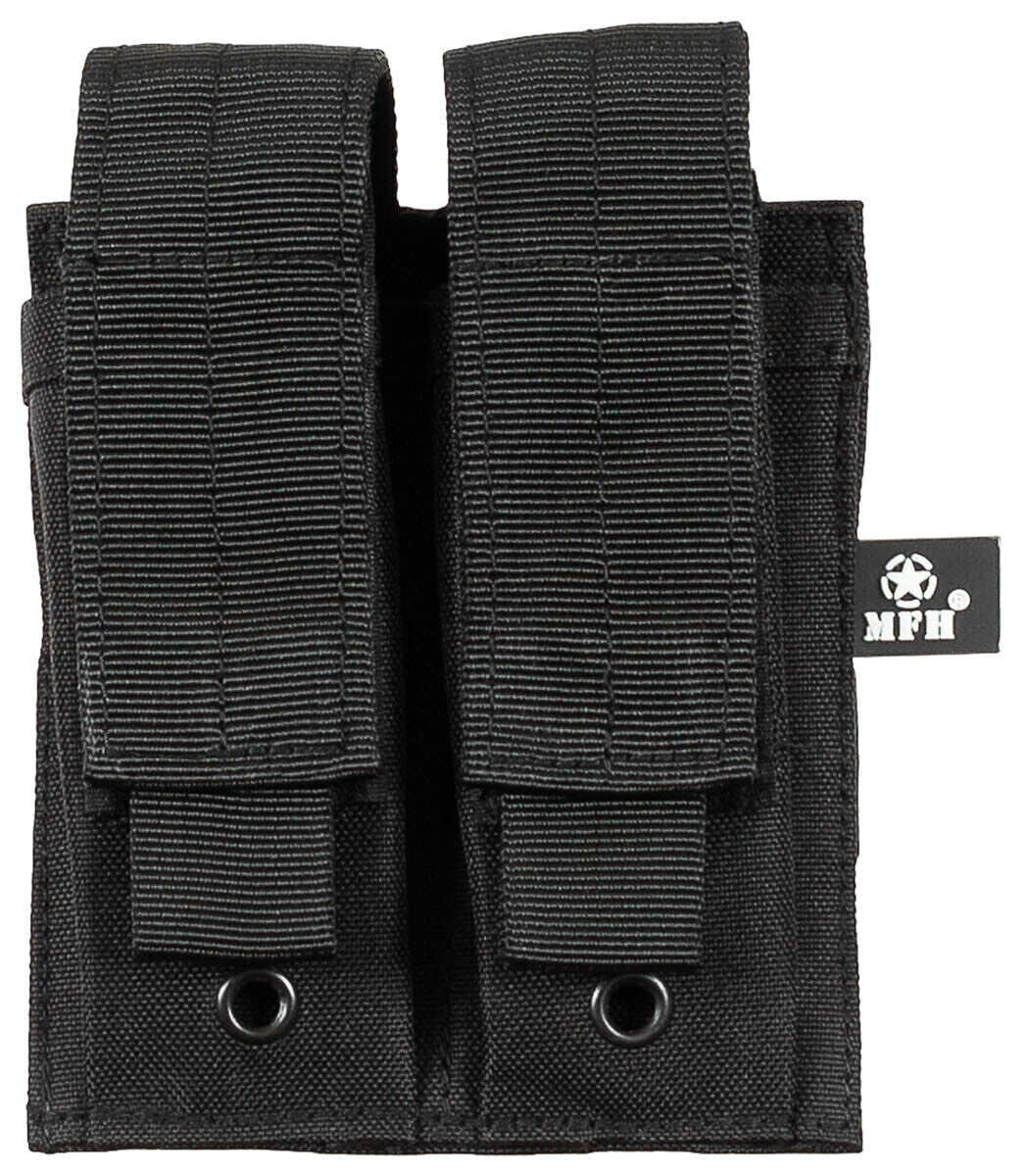 Military Equipment Combat Army Ammo Pouch Double Small MOLLE Black