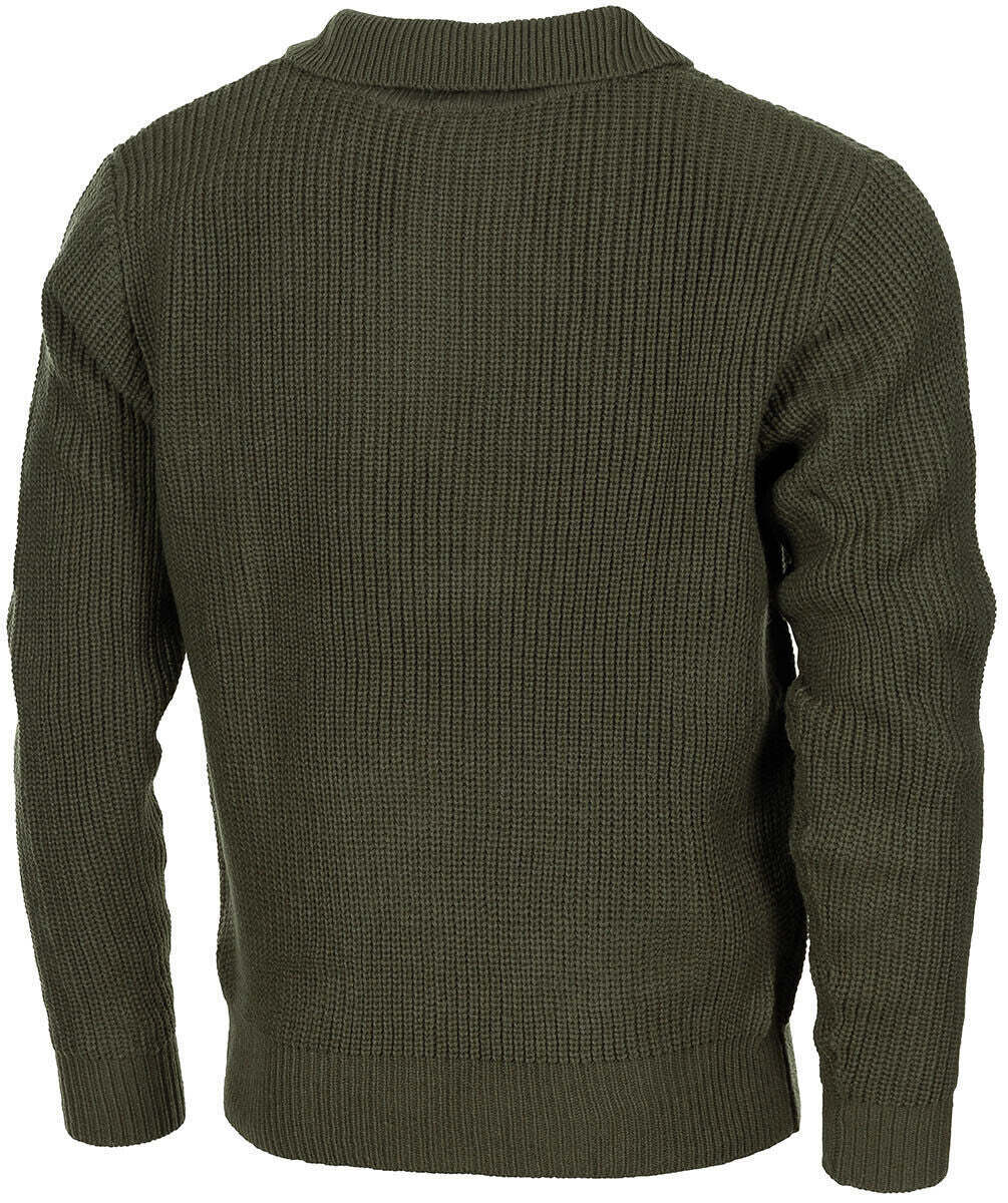 MFH Pullover Troyer Green with Zip
