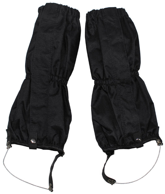 Gaiters Hight Quality Outdoors Durable Black With Zip Steel Wire
