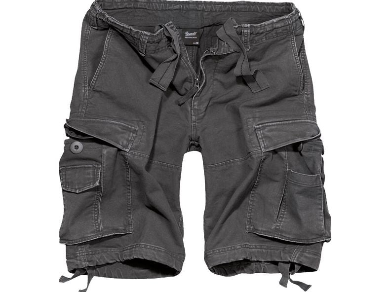 Brandit Urban Vintage Shorts Mens Army Style Military Combat Cargo Anthracite