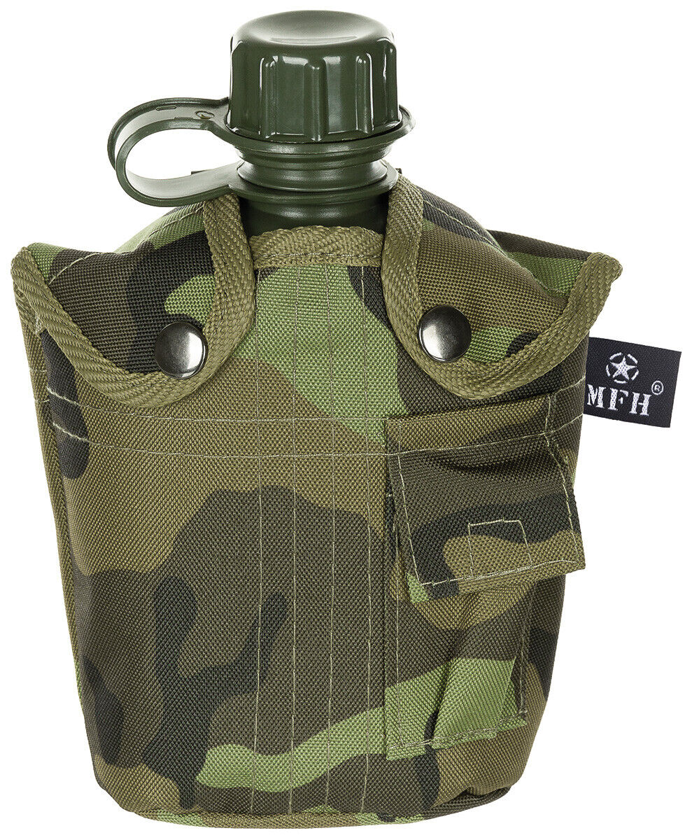 MFH US Plastic Canteen 1L Cover M95 Czech Camo M95