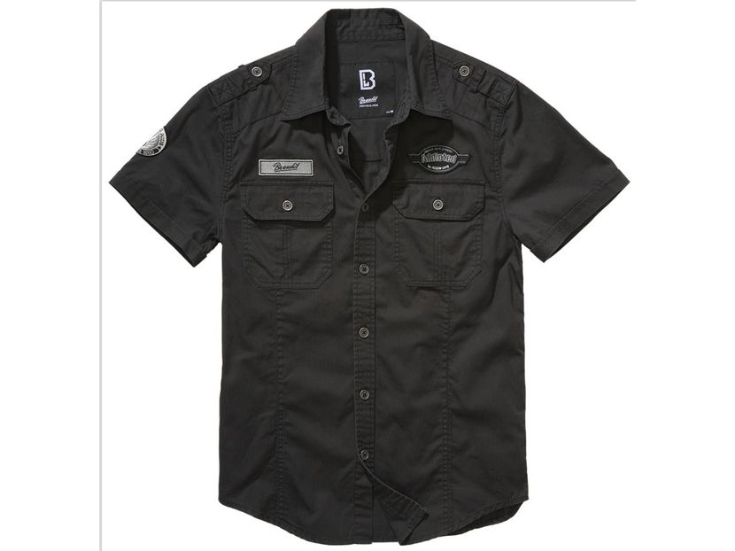 Brandit Luis Vintage Shirt Short Sleeve Stylish Urban Outdoor T-Shirts Black