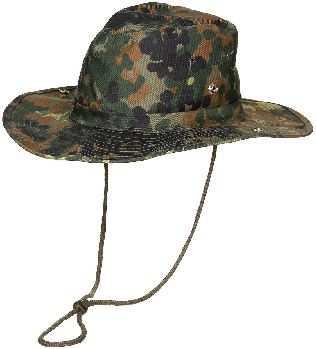 MFH Bush Hat Chin Strap Foldable Brim Flecktarn