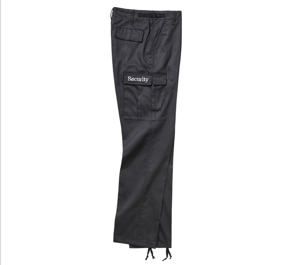 Brandit Security Ranger Pants Trousers Side Pockets 100% Cotton Black