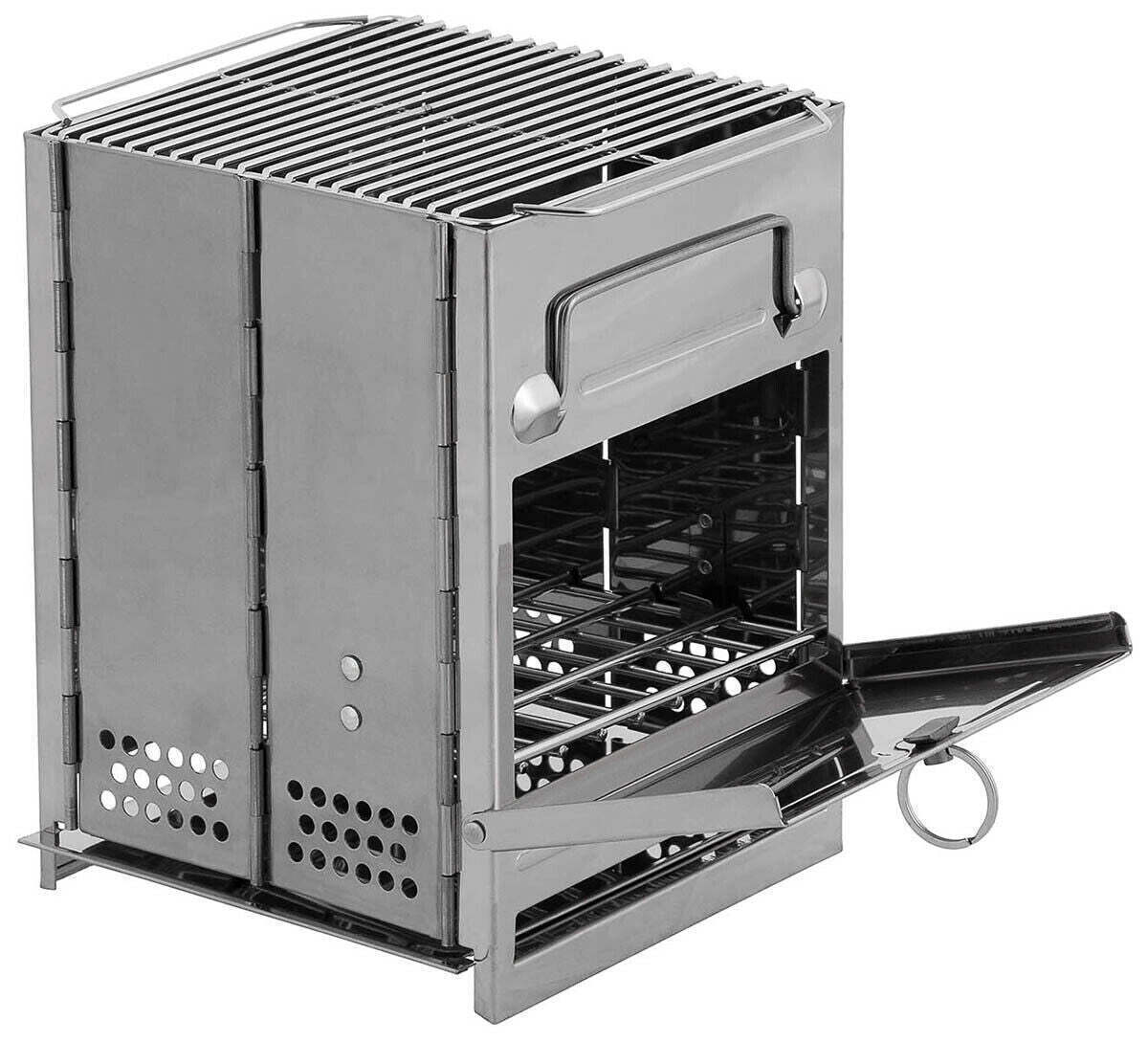 Fox Outdoor Foldable Rocket Stove with Grate, Small