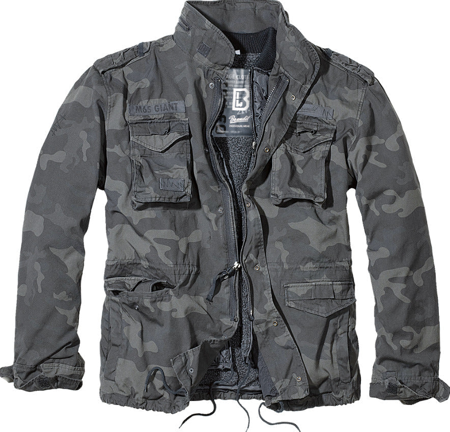 Brandit M65 Giant Jacket Military Tactical Warm Field Outdoor Parka DarkCamo