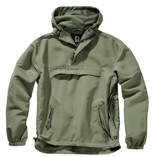 Brandit Windbreaker Anorak Olive – Summer Rain Jacket Outdoor Hiking