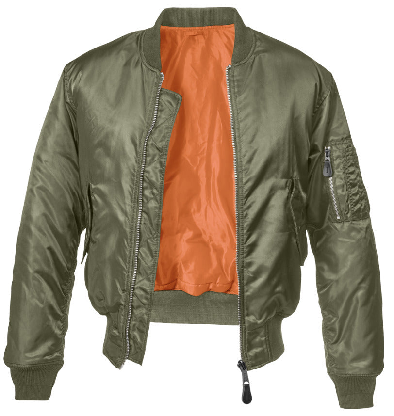 Brandit MA1 Mens Bomber Flight Military Jacket Security Police Army Olive
