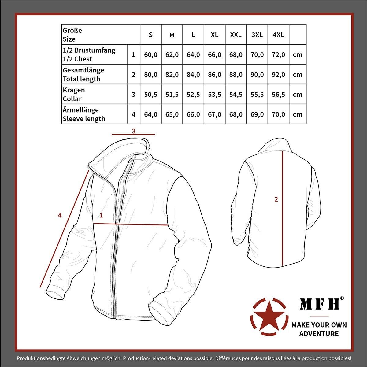 MFH US Field Jacket M65 with Detachable. Quilted Lining Black